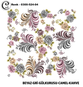 Cenk Desenli Oyalık Yazma - 0300-524