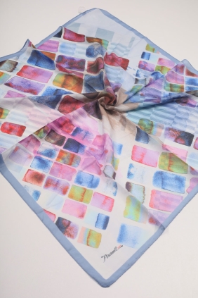 Piramit Desenli Dijital Soft Eşarp - Desen-30