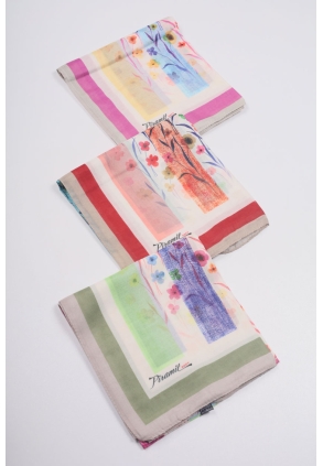 Piramit Desenli Dijital Soft Eşarp - Desen-32