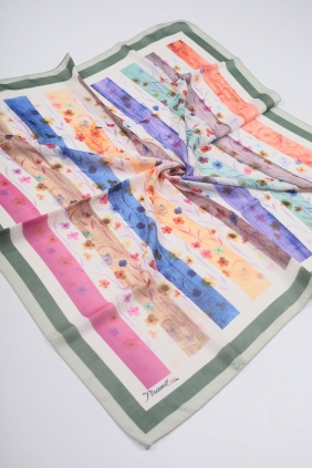 Piramit Desenli Dijital Soft Eşarp - Desen-32