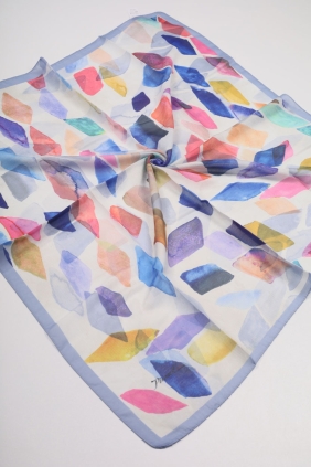 Piramit Desenli Dijital Soft Eşarp - Desen-33