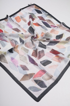 Piramit Desenli Dijital Soft Eşarp - Desen-33