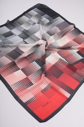 Piramit Desenli Dijital Soft Eşarp - Desen-36