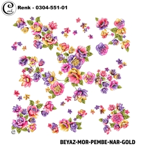 Cenk Desenli Oyalık Yazma - 0300-551