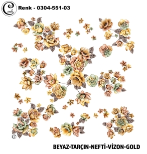 Cenk Desenli Oyalık Yazma - 0300-551