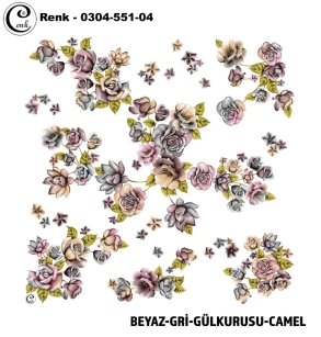 Cenk Desenli Oyalık Yazma - 0300-551