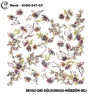 Cenk Desenli Oyalık Yazma - 0300-547