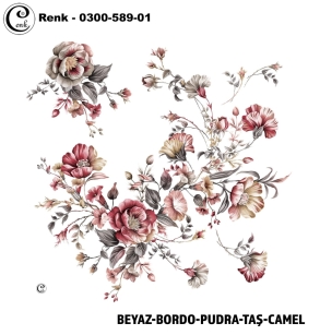 Cenk Desenli Oyalık Yazma - 0300-589