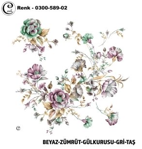 Cenk Desenli Oyalık Yazma - 0300-589