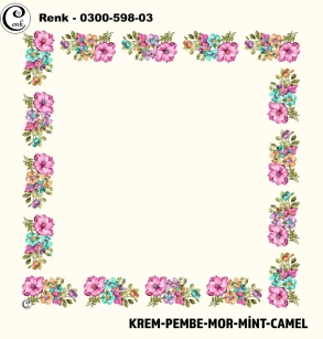 Cenk Desenli Oyalık Yazma - 0300-598