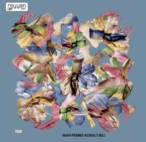 Reyyan İpek Desenli Oyalık Yazma - 15644