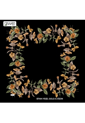 Reyyan İpek Desenli Oyalık Yazma - 15673