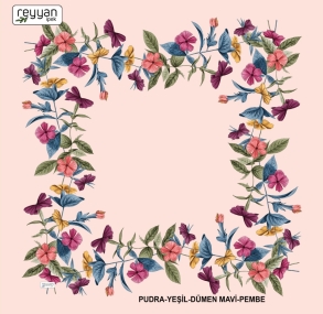 Reyyan İpek Desenli Oyalık Yazma - 15673