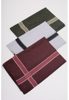 Miranda Düz Renk Monogram Şal - Desen-02