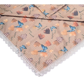 Baysem 150 x 300 cm. Güpürlü Dijital Raşel Sofra Bezi - Masa Örtüsü