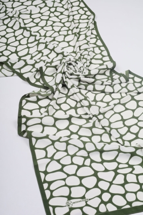 Moda Kaşmir Haki Serisi Medine İpeği Şal - Desen-01