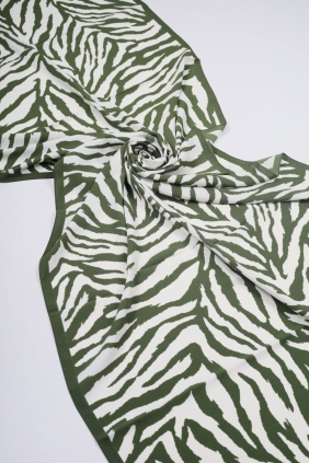 Moda Kaşmir Haki Serisi Medine İpeği Şal - Desen-01