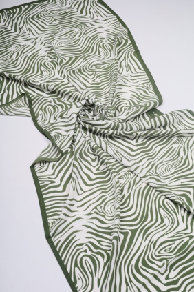 Moda Kaşmir Haki Serisi Medine İpeği Şal - Desen-01