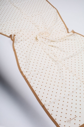 Moda Kaşmir Karamel-Beyaz Serisi Medine İpeği Şal - Desen-03