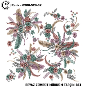 Cenk Desenli Oyalık Yazma - 0300-529
