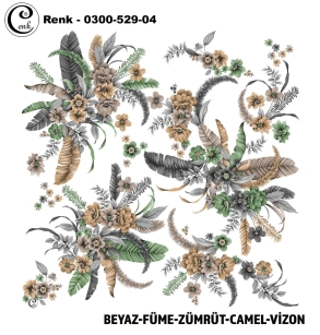 Cenk Desenli Oyalık Yazma - 0300-529