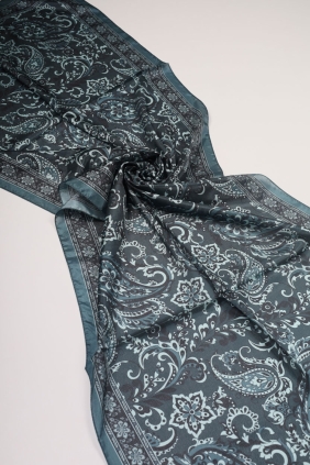 Hint İpek Desenli Dijital Vual Tens. Şal - Desen-03