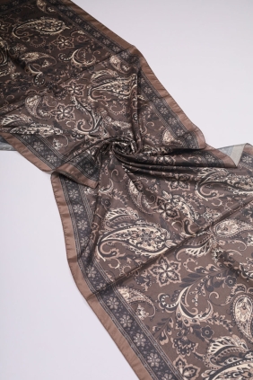 Hint İpek Desenli Dijital Vual Tens. Şal - Desen-03