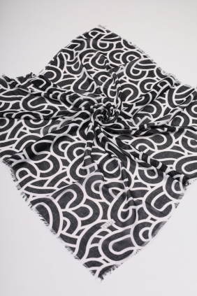 Eyfel Desenli Sökme Tülbent - Desen-04