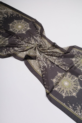 Levidor Desenli Hint İpeği Şal - Desen-01