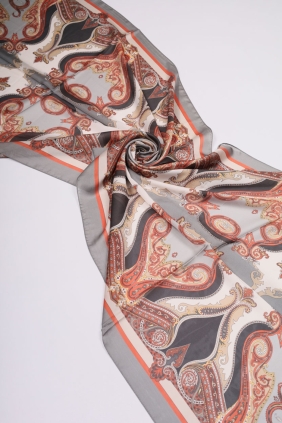 Levidor Desenli Hint İpeği Şal - Desen-02