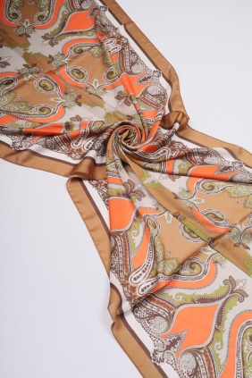 Levidor Desenli Hint İpeği Şal - Desen-02