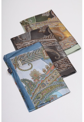 Levidor Desenli Hint İpeği Şal - Desen-03