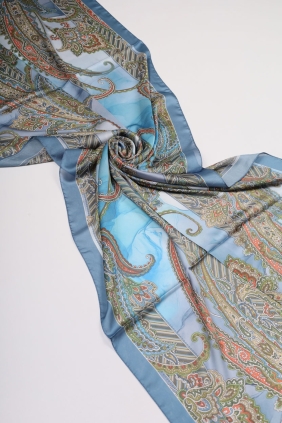 Levidor Desenli Hint İpeği Şal - Desen-03