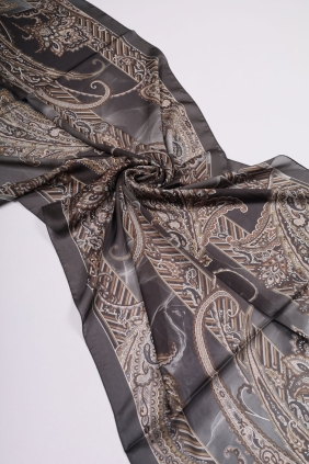 Levidor Desenli Hint İpeği Şal - Desen-03