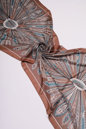 Levidor Desenli Hint İpeği Şal - Desen-04