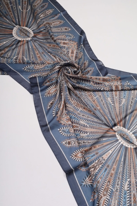 Levidor Desenli Hint İpeği Şal - Desen-04