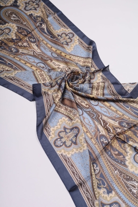 Levidor Desenli Hint İpeği Şal - Desen-06