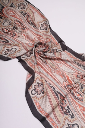 Levidor Desenli Hint İpeği Şal - Desen-06