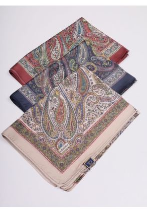 Levidor Desenli Hint İpeği Şal - Desen-07