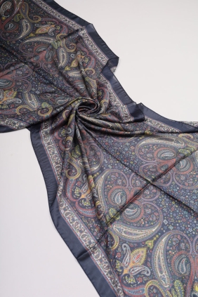 Levidor Desenli Hint İpeği Şal - Desen-07