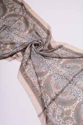 Levidor Desenli Hint İpeği Şal - Desen-07