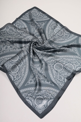 Hint İpek Desenli Vual Eşarp - Desen-01