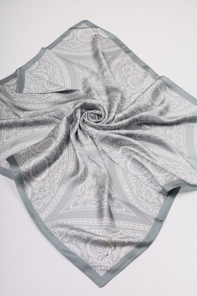 Hint İpek Desenli Vual Eşarp - Desen-01