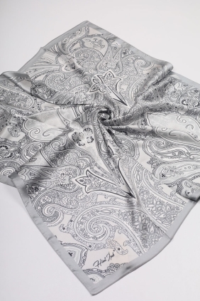 Hint İpek Desenli Vual Eşarp - Desen-02