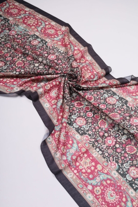 Scarfella Desenli Naturel Şal - Desen-61