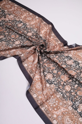 Scarfella Desenli Naturel Şal - Desen-61