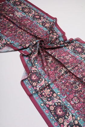 Scarfella Desenli Naturel Şal - Desen-61