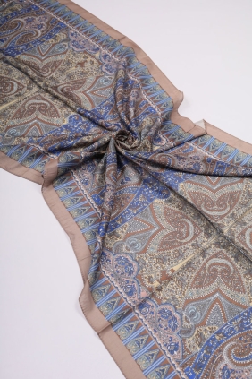 Scarfella Desenli Naturel Şal - Desen-63