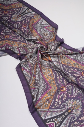 Scarfella Desenli Naturel Şal - Desen-64