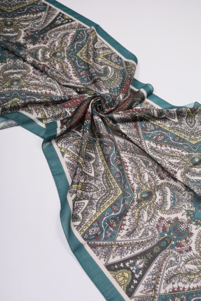 Scarfella Desenli Naturel Şal - Desen-64